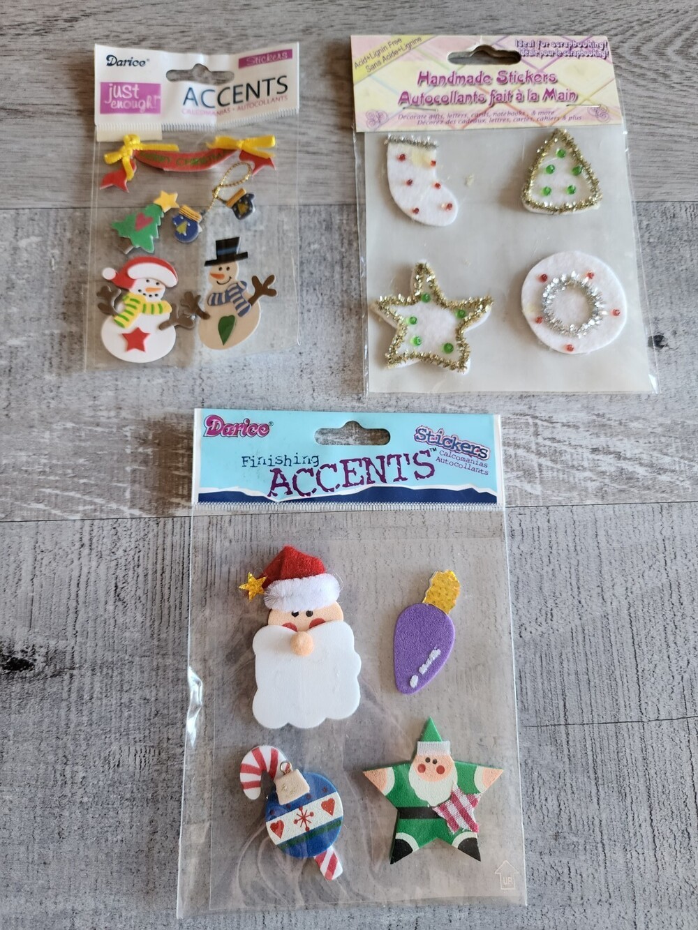 NEW 3D CHRISTMAS WINTER Scrapbook Stickers Embellishments Retired Darice NEW #39